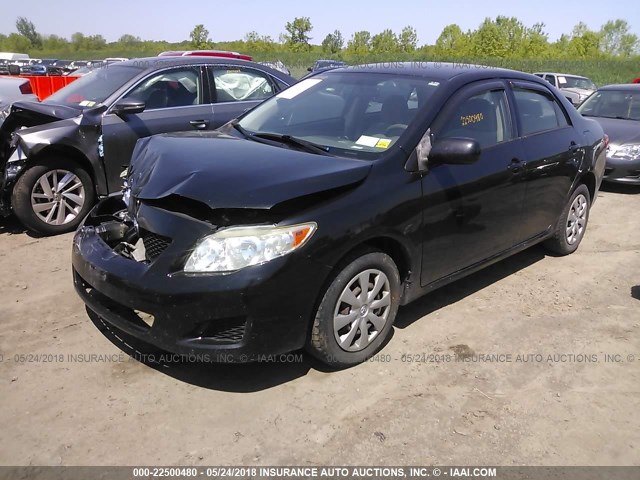 JTDBL40E699048310 - 2009 TOYOTA COROLLA LE/XLE BLACK photo 2