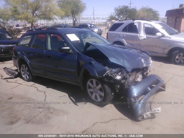 4S4BP61C867338953 - 2006 SUBARU LEGACY OUTBACK 2.5I BLUE photo 1