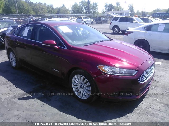 3FA6P0LU7FR202501 - 2015 FORD FUSION SE HYBRID BURGUNDY photo 1