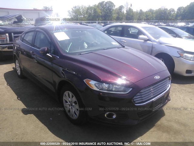 3FA6P0G79DR101901 - 2013 FORD FUSION S BURGUNDY photo 1