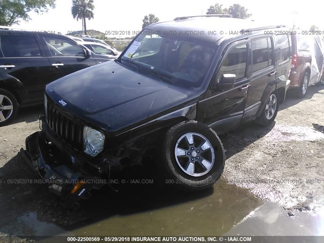 1J8GP28K48W134152 - 2008 JEEP LIBERTY SPORT BLACK photo 2