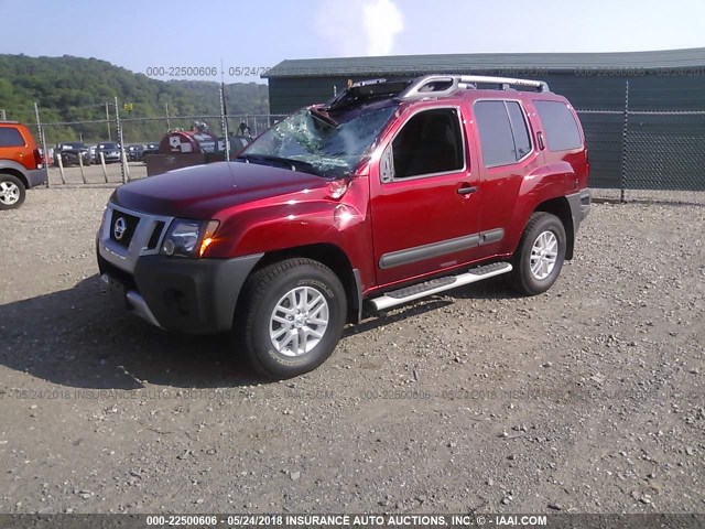 5N1AN0NW8EN812252 - 2014 NISSAN XTERRA X/S/PRO-4X RED photo 2