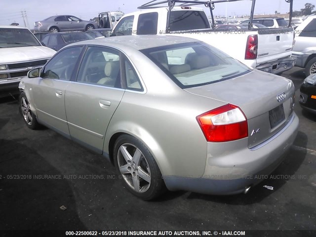 WAULT68E72A101151 - 2002 AUDI A4 3.0 QUATTRO GRAY photo 3