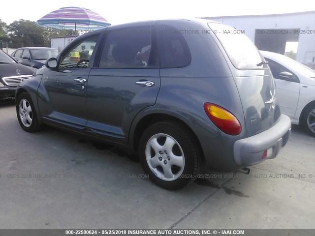 3C4FY58B22T347499 - 2002 CHRYSLER PT CRUISER TOURING BLUE photo 3