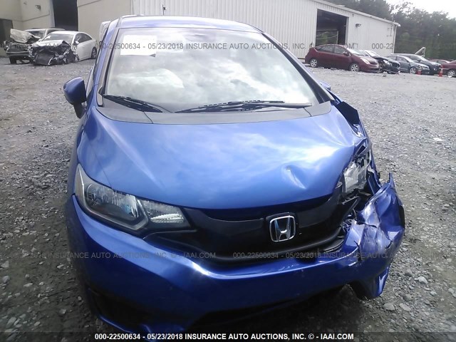 3HGGK5H58FM770802 - 2015 HONDA FIT LX BLUE photo 6