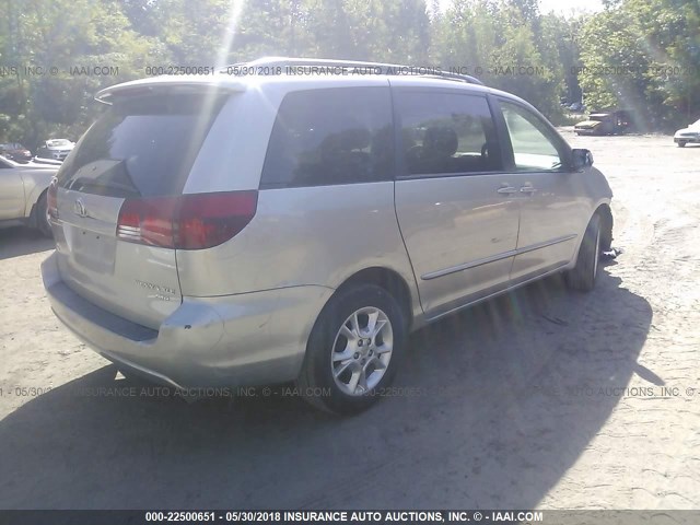 5TDBA22C34S028161 - 2004 TOYOTA SIENNA XLE/XLE LIMITED TAN photo 4