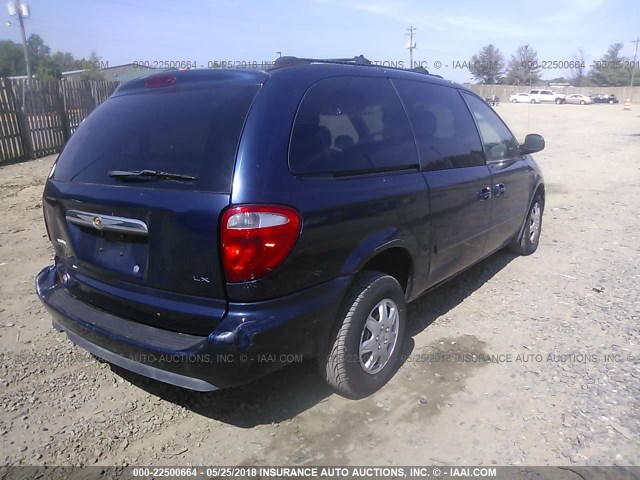 2C8GP44RX5R423514 - 2005 CHRYSLER TOWN & COUNTRY LX BLUE photo 4