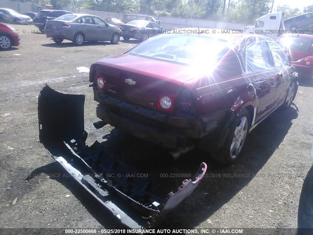 1G1ZJ57718F185875 - 2008 CHEVROLET MALIBU 2LT RED photo 4