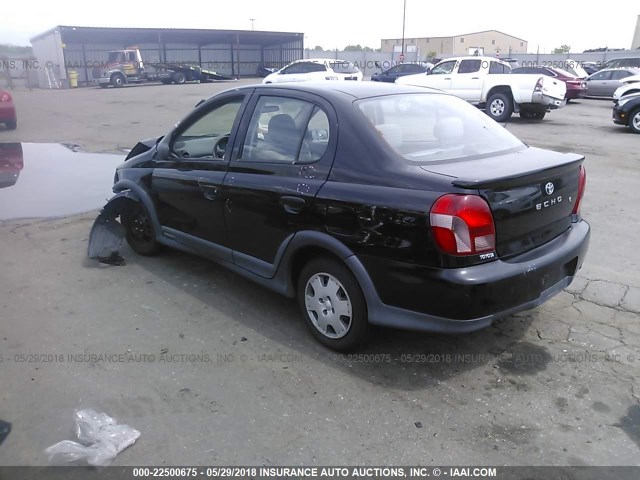 JTDBT1230Y0057503 - 2000 TOYOTA ECHO BLACK photo 3