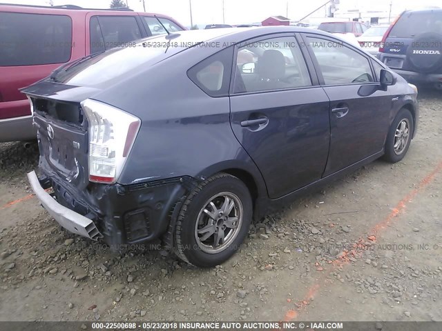 JTDKN3DU0B1429984 - 2011 TOYOTA PRIUS GRAY photo 4