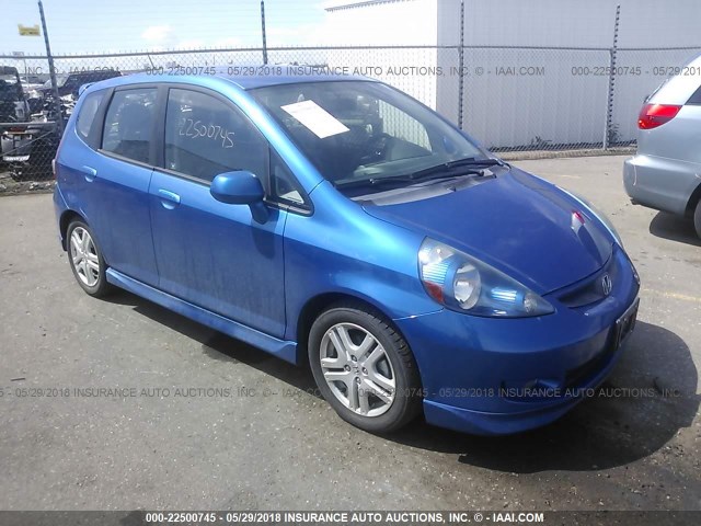 JHMGD37657S061789 - 2007 HONDA FIT S BLUE photo 1