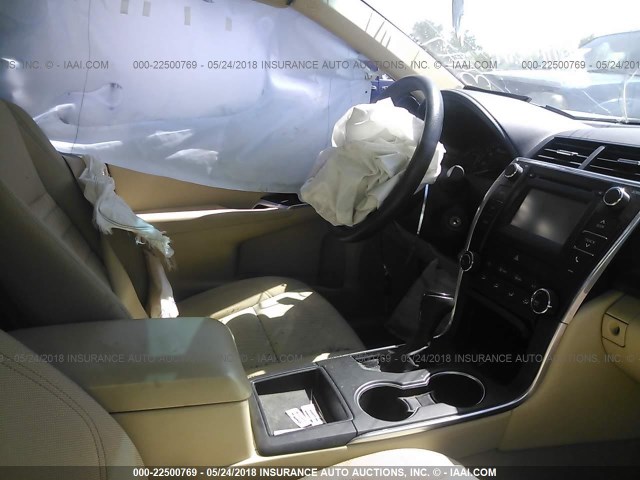 4T4BF1FK3FR473447 - 2015 TOYOTA CAMRY LE/XLE/SE/XSE GOLD photo 5