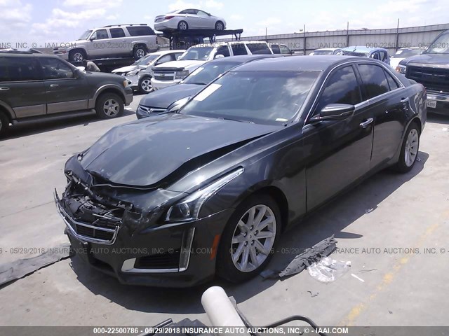 1G6AP5SX3E0119517 - 2014 CADILLAC CTS GRAY photo 2