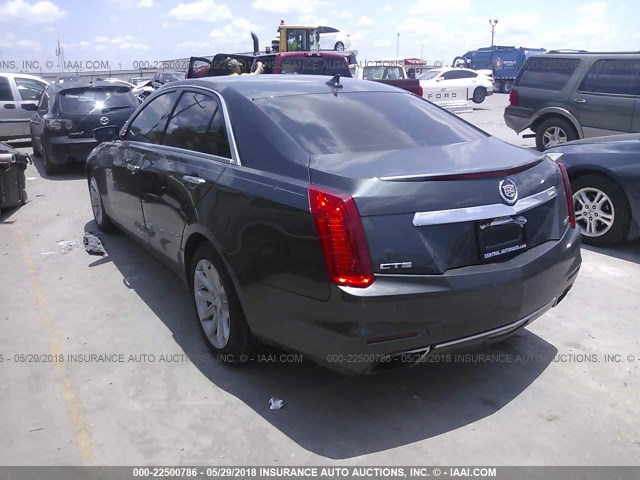 1G6AP5SX3E0119517 - 2014 CADILLAC CTS GRAY photo 3