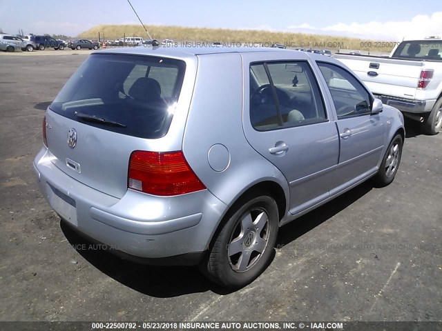 9BWGT61J614051969 - 2001 VOLKSWAGEN GOLF GLS SILVER photo 4