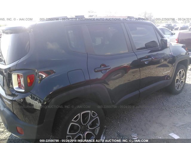 ZACCJBDB1HPF04757 - 2017 JEEP RENEGADE LIMITED BLACK photo 4