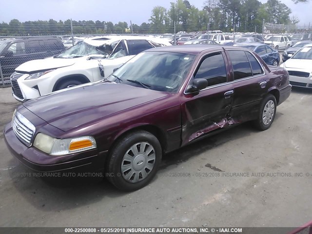 2FAFP71V88X125579 - 2008 FORD CROWN VICTORIA POLICE INTERCEPTOR BURGUNDY photo 2
