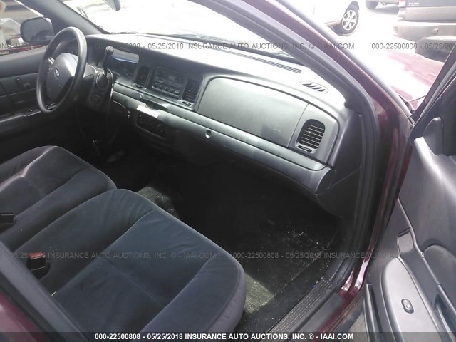 2FAFP71V88X125579 - 2008 FORD CROWN VICTORIA POLICE INTERCEPTOR BURGUNDY photo 5