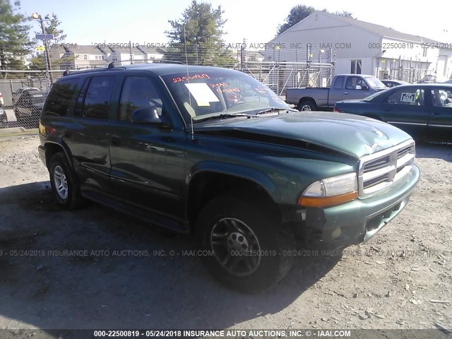 1D4HS48N53F555714 - 2003 DODGE DURANGO SLT GREEN photo 1