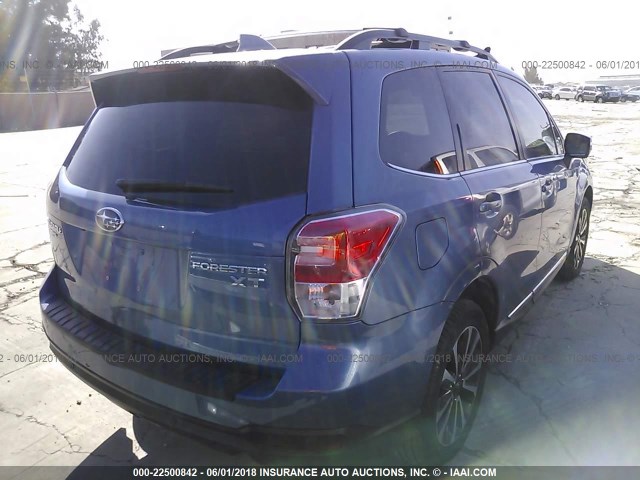 JF2SJGWC1HH449816 - 2017 SUBARU FORESTER 2.0XT TOURING BLUE photo 4