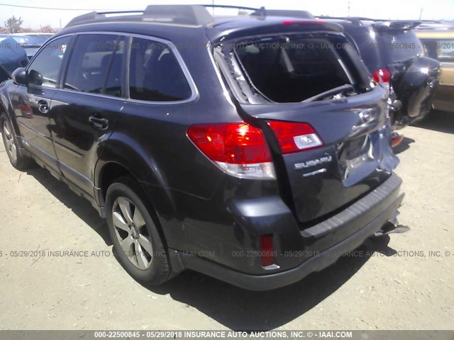 4S4BRBLC2C3235062 - 2012 SUBARU OUTBACK 2.5I LIMITED GRAY photo 3