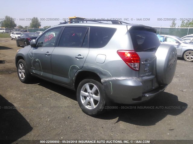 JTMBD31V076048274 - 2007 TOYOTA RAV4 LIMITED GRAY photo 3