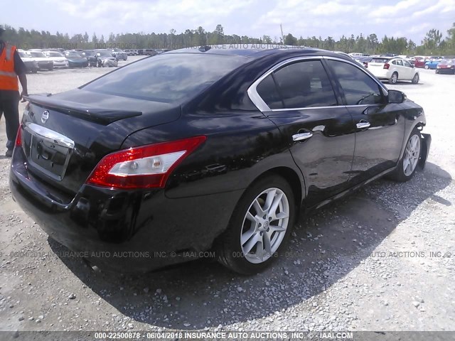 1N4AA51E59C850734 - 2009 NISSAN MAXIMA S/SV BLACK photo 4