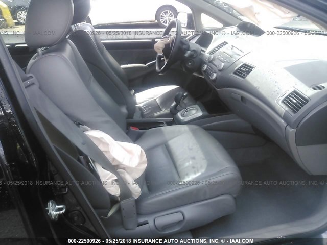 2HGFA16999H340504 - 2009 HONDA CIVIC EXL BLACK photo 5