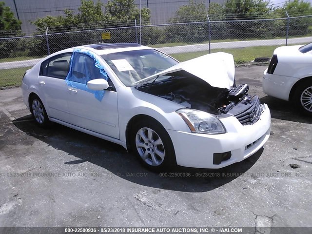 1N4BA41E78C823967 - 2008 NISSAN MAXIMA SE/SL WHITE photo 1