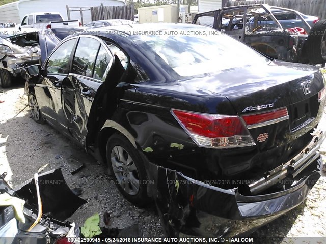 1HGCP2F45CA012000 - 2012 HONDA ACCORD LXP BLACK photo 3