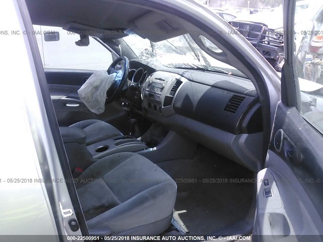 5TEJU62N98Z486484 - 2008 TOYOTA TACOMA DOUBLE CAB PRERUNNER SILVER photo 5