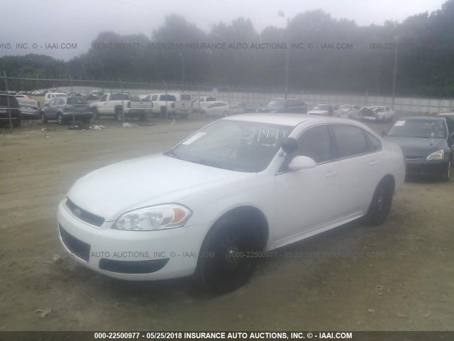 2G1WD5E38D1255898 - 2013 CHEVROLET IMPALA POLICE WHITE photo 2