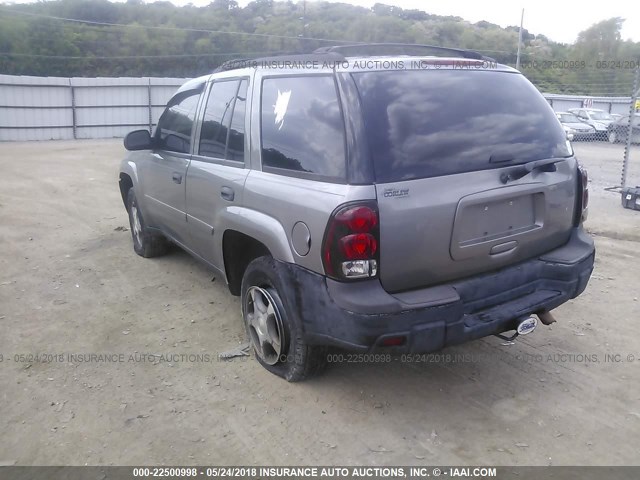 1GNDT13S982101637 - 2008 CHEVROLET TRAILBLAZER LS/LT GRAY photo 3