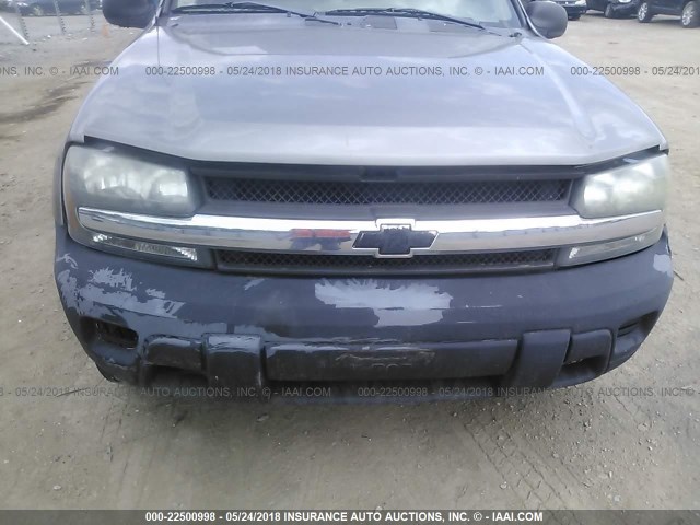 1GNDT13S982101637 - 2008 CHEVROLET TRAILBLAZER LS/LT GRAY photo 6