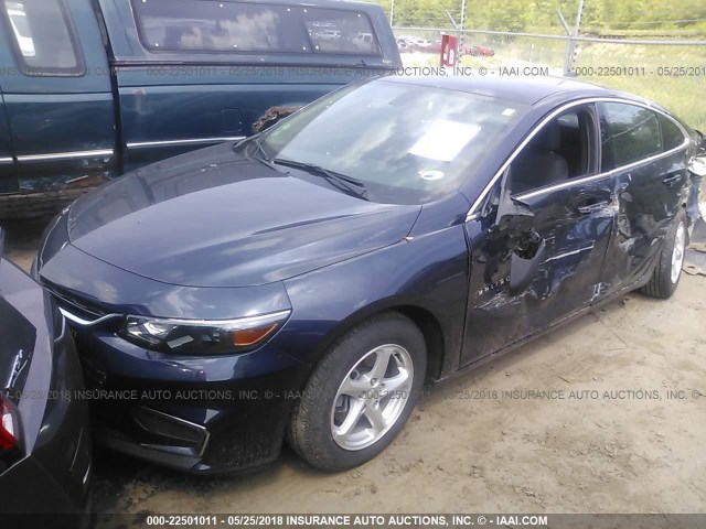 1G1ZB5ST8GF240595 - 2016 CHEVROLET MALIBU LS BLUE photo 2
