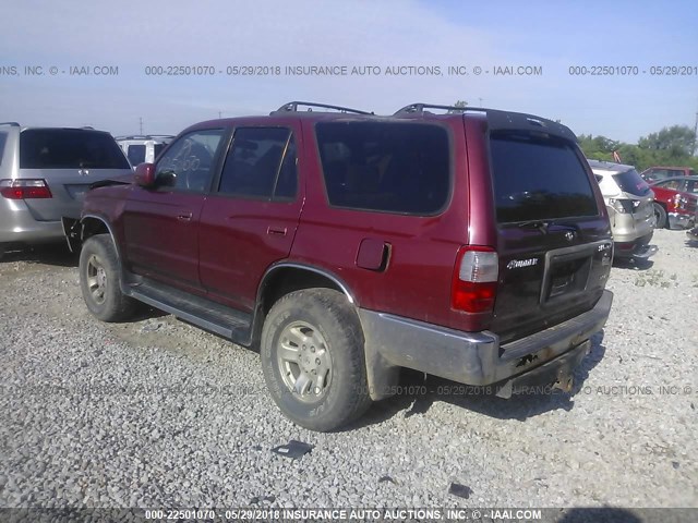 JT3HN86R7X0243974 - 1999 TOYOTA 4RUNNER SR5 MAROON photo 3