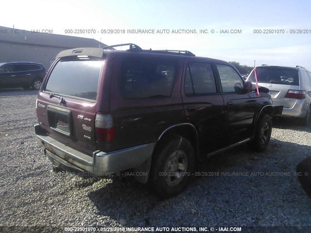 JT3HN86R7X0243974 - 1999 TOYOTA 4RUNNER SR5 MAROON photo 4