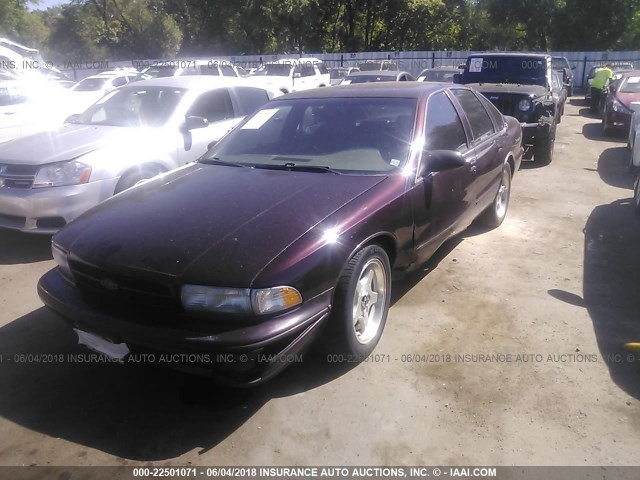 1G1BL52P4TR123073 - 1996 CHEVROLET CAPRICE / IMPALA CLASSIC/SS MAROON photo 2