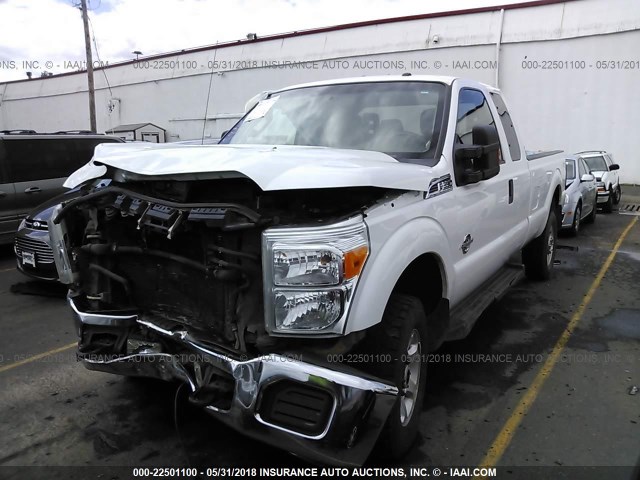 1FT8X3BT0BEB75054 - 2011 FORD F350 SUPER DUTY WHITE photo 2