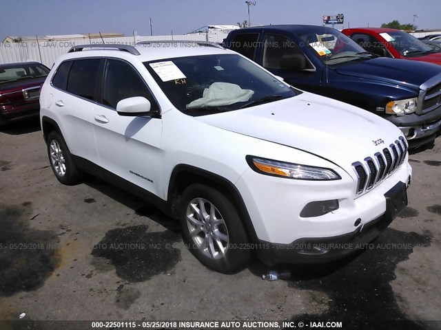 1C4PJLCB1EW149547 - 2014 JEEP CHEROKEE LATITUDE WHITE photo 1