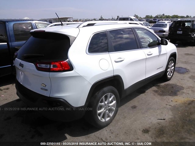 1C4PJLCB1EW149547 - 2014 JEEP CHEROKEE LATITUDE WHITE photo 4