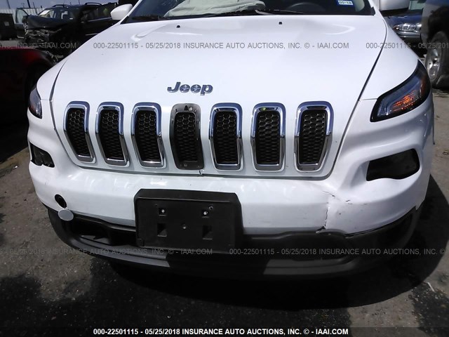 1C4PJLCB1EW149547 - 2014 JEEP CHEROKEE LATITUDE WHITE photo 6