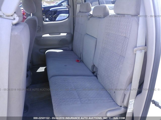 5TBRT34106S478811 - 2006 TOYOTA TUNDRA ACCESS CAB SR5 WHITE photo 8