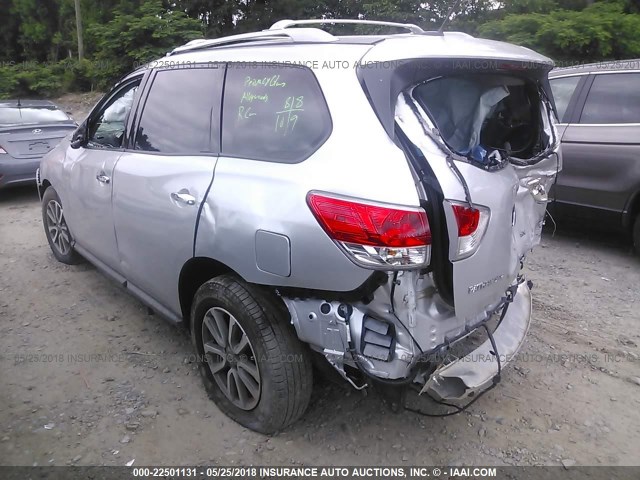 5N1AR2MN1GC663674 - 2016 NISSAN PATHFINDER S/SV/SL/PLATINUM SILVER photo 3