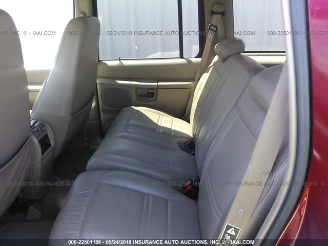 4M2ZU86P4YUJ02575 - 2000 MERCURY MOUNTAINEER  RED photo 8