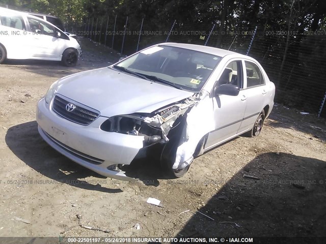 JTDBR32E360079617 - 2006 TOYOTA COROLLA CE/LE SILVER photo 2