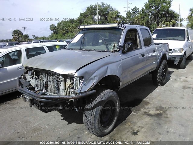 5TEGN92N03Z226024 - 2003 TOYOTA TACOMA DOUBLE CAB PRERUNNER SILVER photo 2