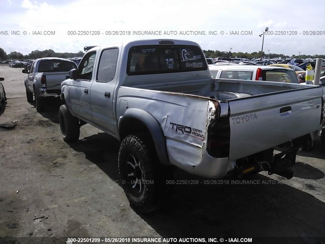 5TEGN92N03Z226024 - 2003 TOYOTA TACOMA DOUBLE CAB PRERUNNER SILVER photo 3