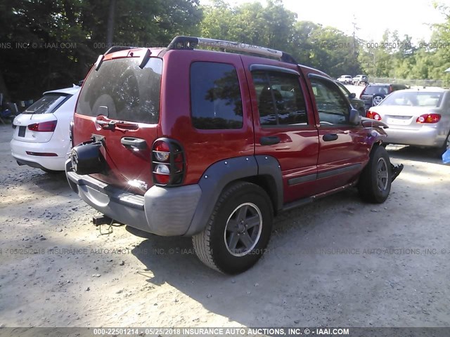 1J4GL38K46W233439 - 2006 JEEP LIBERTY RENEGADE RED photo 4