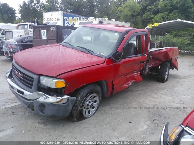 1GTEK14X55Z195335 - 2005 GMC NEW SIERRA K1500 RED photo 2